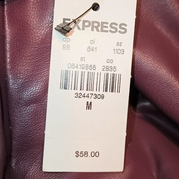 Express Burgundy Sleeveless Bodysuit - Picture 6 of 9